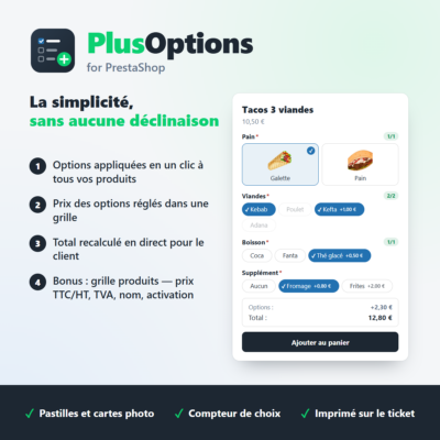 Module : PlusOptions pour Prestashop